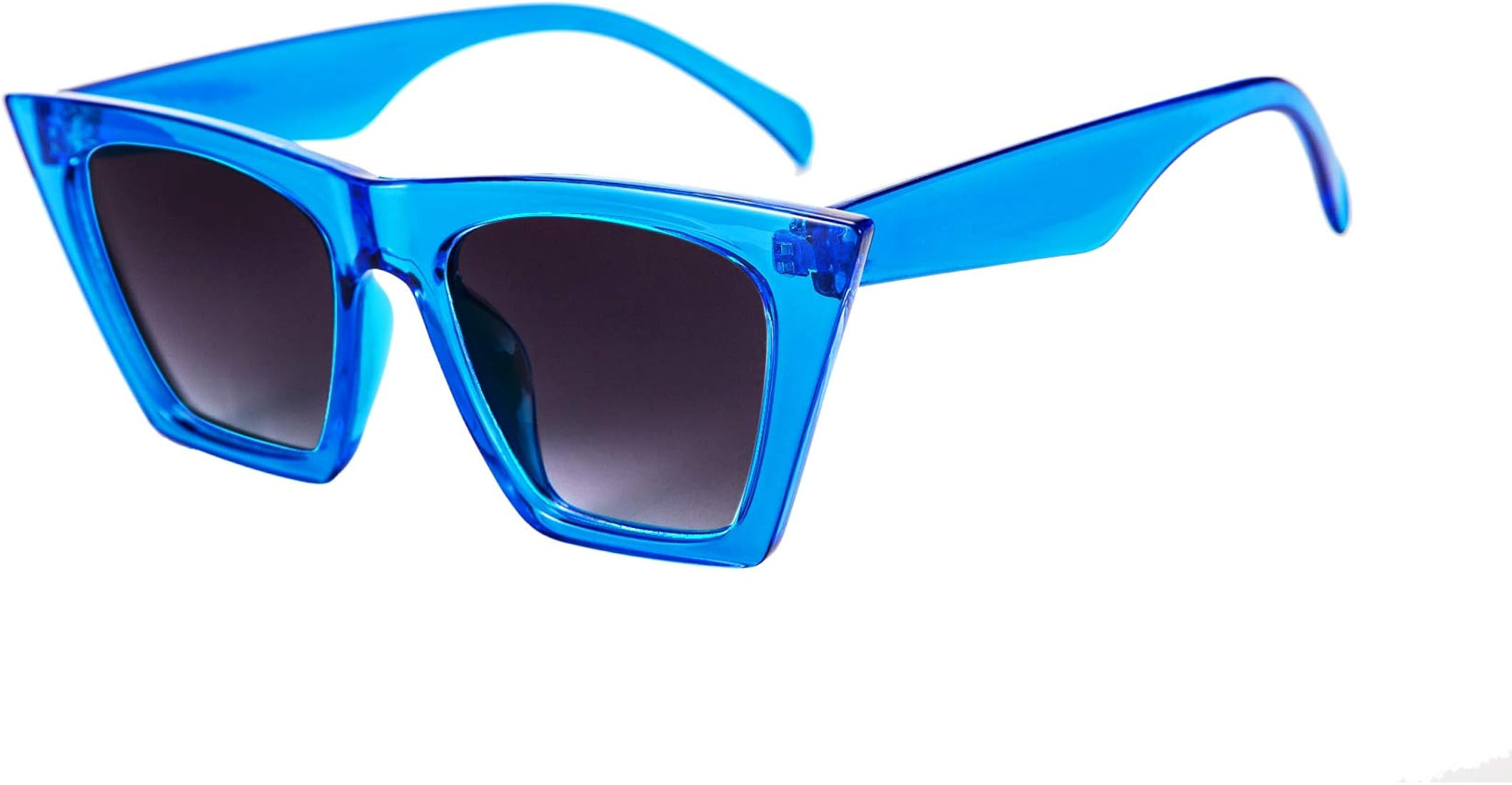 Vintage Square Cat Eye Sunglasses Women Trendy Cateye Sunglasses B2473 | Amazon (US)