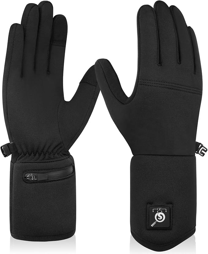 SAVIOR HEAT Heated Glove Liners, Ultra-Thin Rechargeable Electric Gloves, Full Hand & Fingertip H... | Amazon (US)