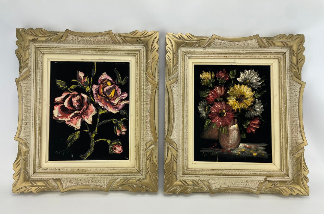 Vintage Painting on Black Velvet Oil Painting on Velvet - Etsy | Etsy (US)