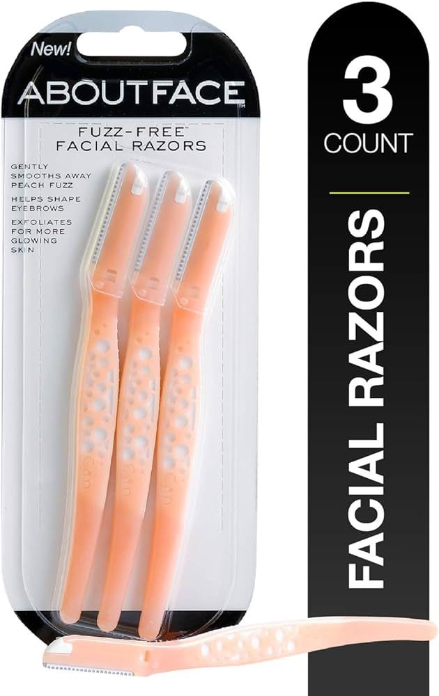 About Face Fuzz-Free Facial Razors for Shaving & Exfoliating - Includes 3 Beauty Groomers - For F... | Amazon (US)