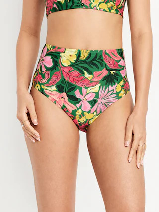Matte High-Waisted Bikini Swim Bottoms | Old Navy (US)