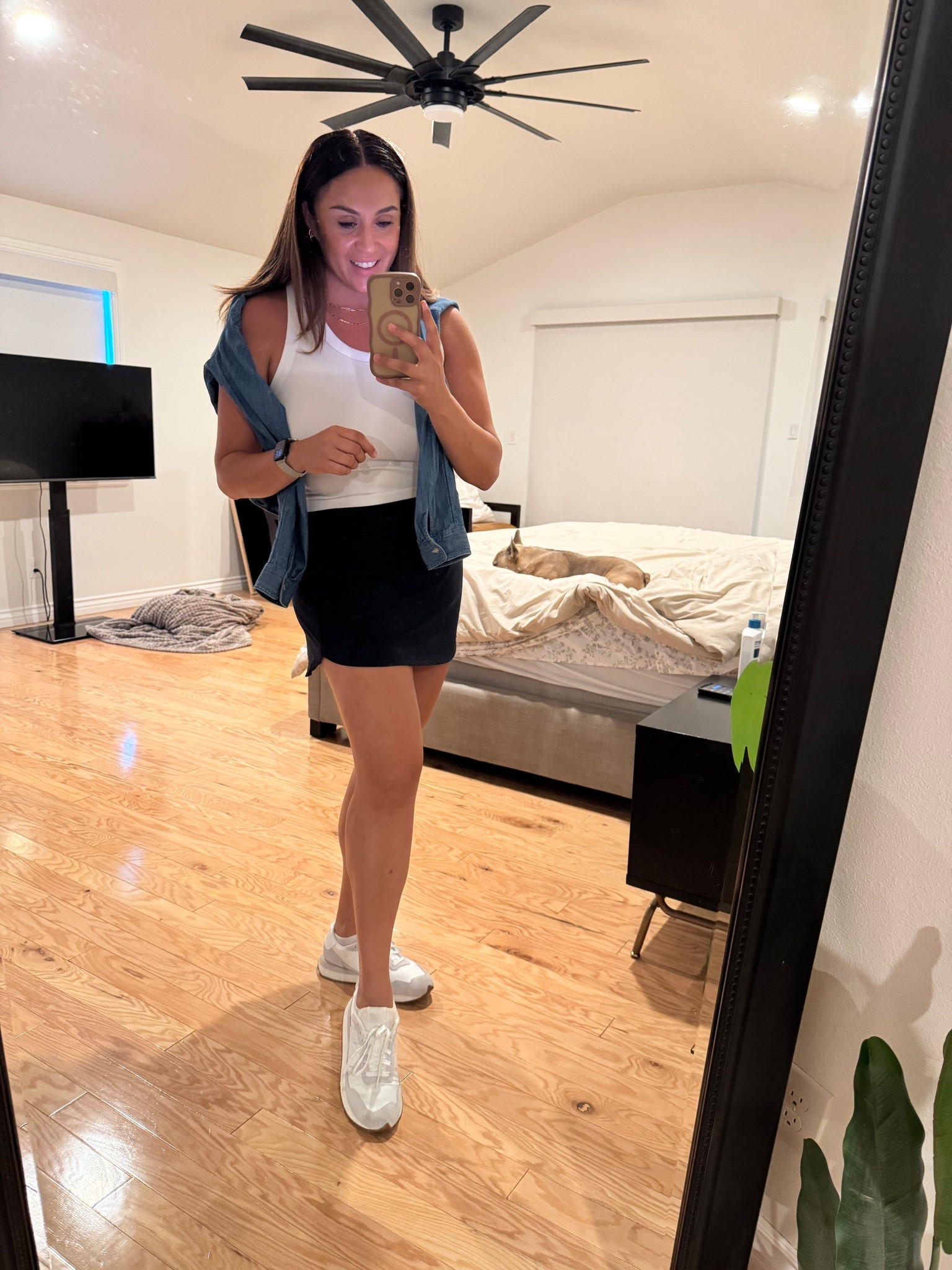 Sports skirt, sports skort, navy blue skirt, white tank, Friday night lights, sneakers, white sneakers, football mom outfit, baseball mom outfit, soccer mom outfit, Nordstrom rack

#LTKSeasonal #LTKU #LTKFallSale