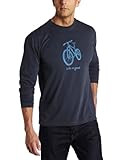 Life is Good Men's Creamy Sketchy Bike Long Sleeve T-Shirt, Large, True Blue | Amazon (US)