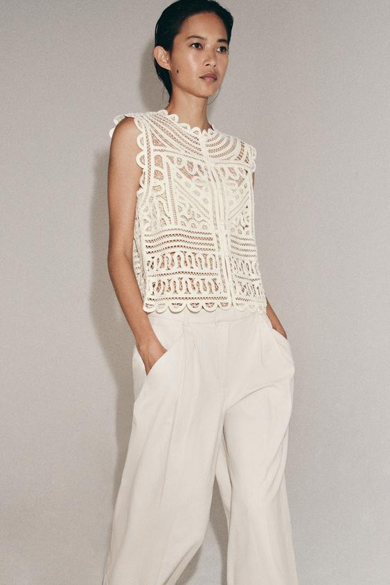 ZW COLLECTION CROCHET BLOUSE | Zara US