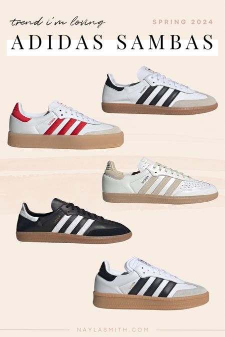 Spring 2024 trends - adidas samba sneakers 

Platform sambas, neutral sambas, OG sambas


#LTKshoecrush #LTKSeasonal #LTKstyletip