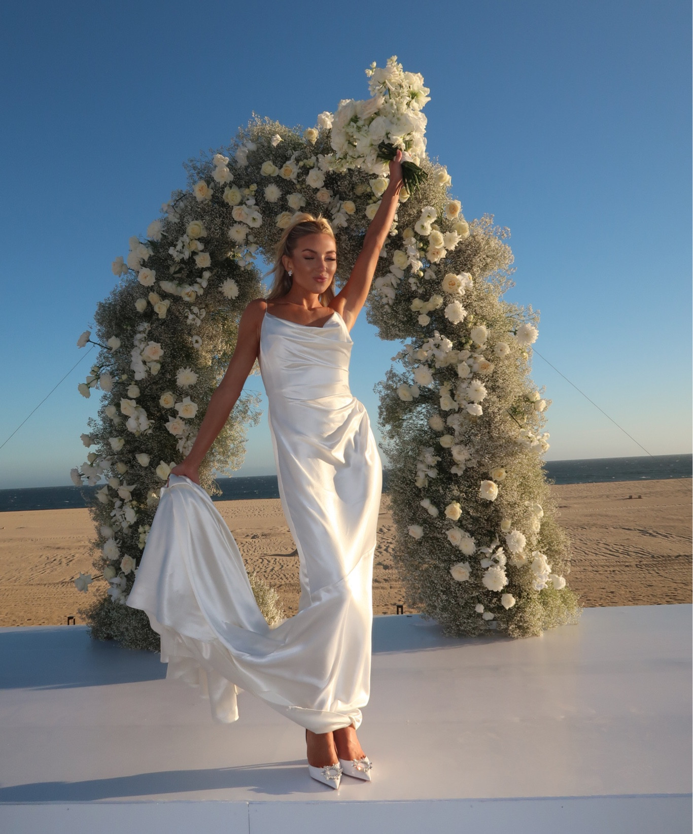 My wedding shoes, my wedding heels 🤍 comfy white slingback heels! Linking the exact pair as well as an almost identical pair that’s in stock

#LTKshoecrush #LTKwedding