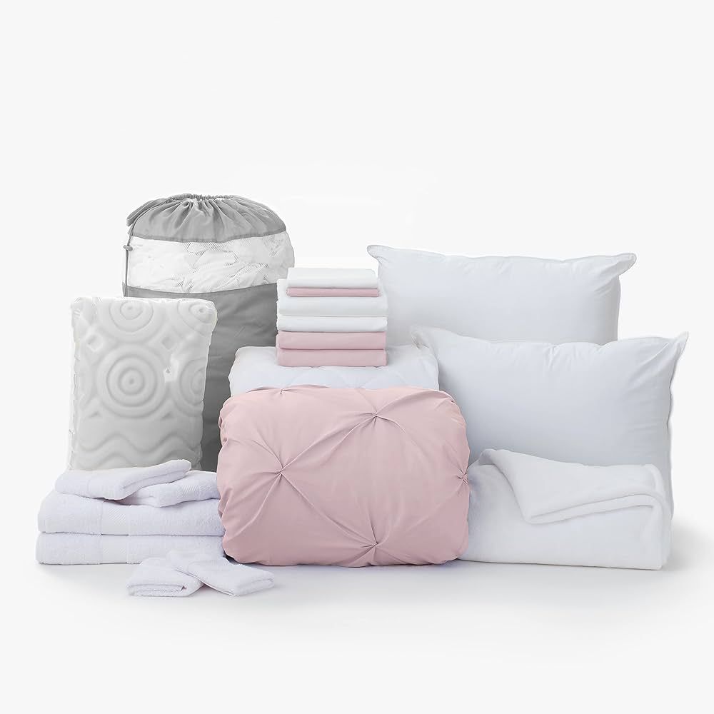 OCM Comfort Dorm Essentials Value Pack - 19 Piece Twin XL Set | Twin XL | Comforter, Sheets, Topp... | Amazon (US)