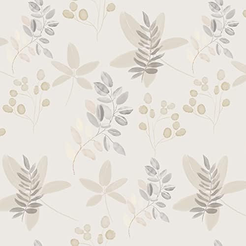 HELLKIT Peel and Stick Wallpaper Green/White Leaf Wallpaper Floral Wallpaper Self Adhesive Wallpa... | Amazon (US)