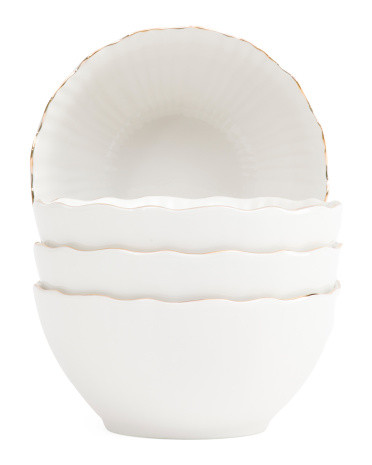 4pk Porcelain Zinnia Cereal Bowls | TJ Maxx