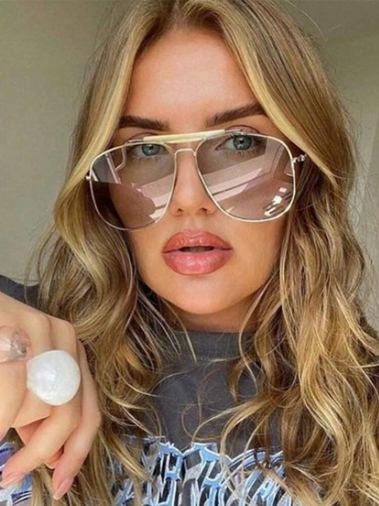Gafas De Moda Con Ojos De Rana De Gran Tamaño De Estilo Europeo Y Americano, Nuevo Diseño Ins 2025 | SHEIN