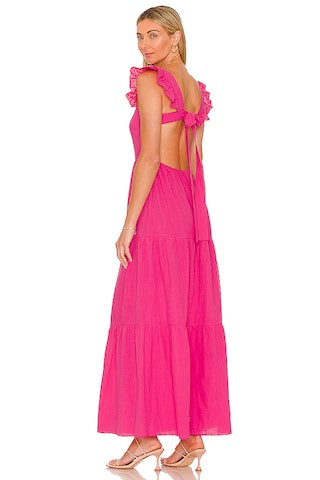 SNDYS x REVOLVE Peaches Linen Dress in Hot Pink from Revolve.com | Revolve Clothing (Global)