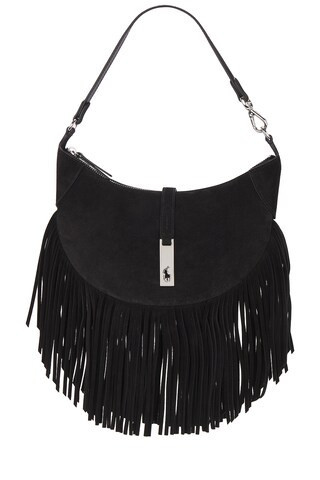 Polo Ralph Lauren Fringe Shoulder Bag in Black | FWRD 
