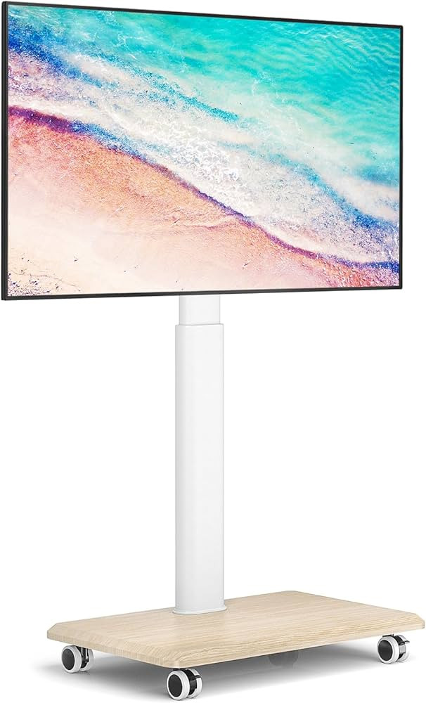 Floor TV Stand with Mount for 32-70 Inch Flat Screen/Curved TVs, Swivel Rolling Height Adjustable... | Amazon (US)