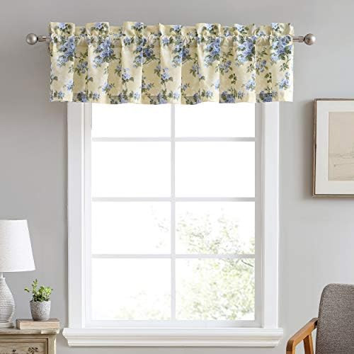 Laura Ashley - Valance, 100% Soft Cotton Window Treatment with Rod Pocket, Lightweight & Machine ... | Amazon (US)