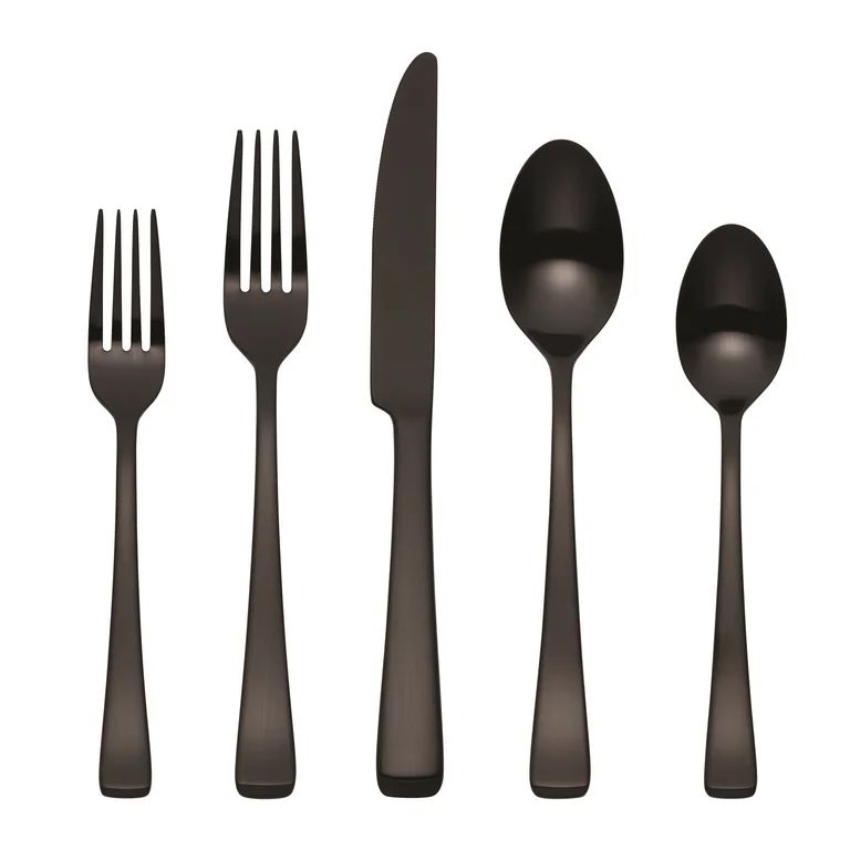 Oneida Harding 20-Piece Black Satin Stainless Steel Flatware Set (Service for 4) | Walmart (US)