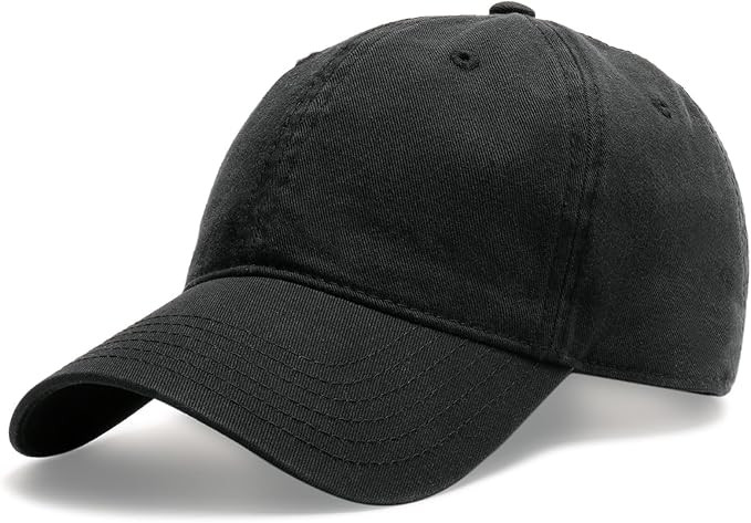 FURTALK Unisex Vintage Washed Unstructured Baseball Cap Washed Cotton Adjustable Dad Hat Black at... | Amazon (US)