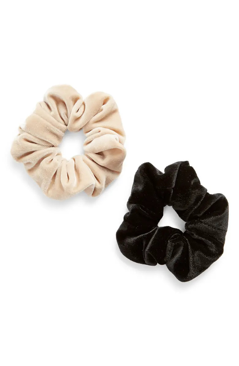 2-Pack Assorted Velvet Scrunchies | Nordstrom
