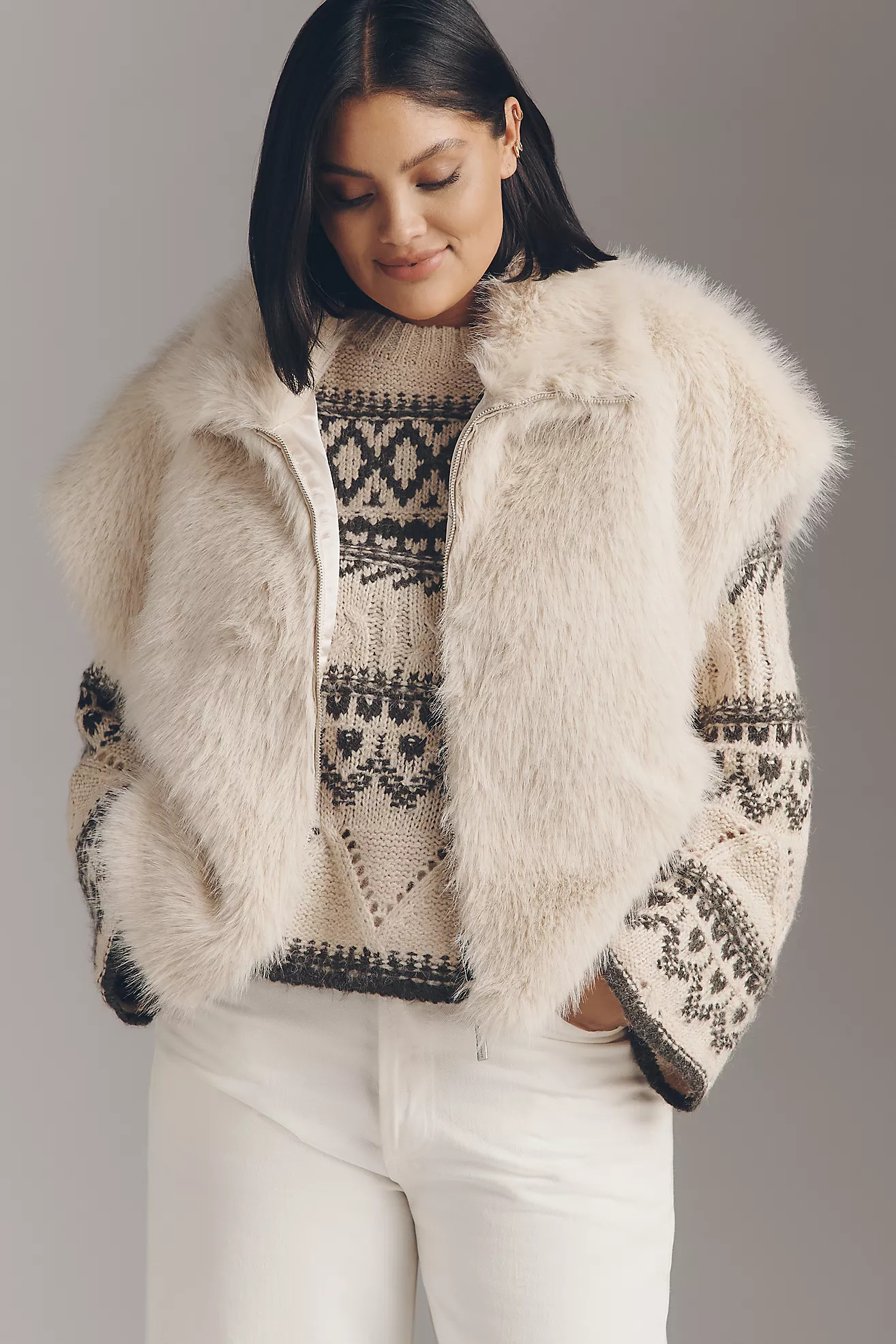 Sanctuary Plus Silky Faux Fur Vest | Anthropologie (US)