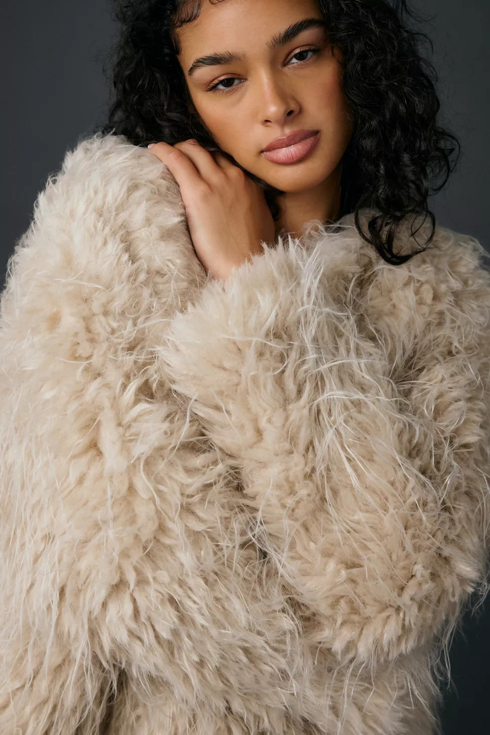 Kimchi Blue Melissa Cropped Faux Fur Jacket | Urban Outfitters (US and RoW)