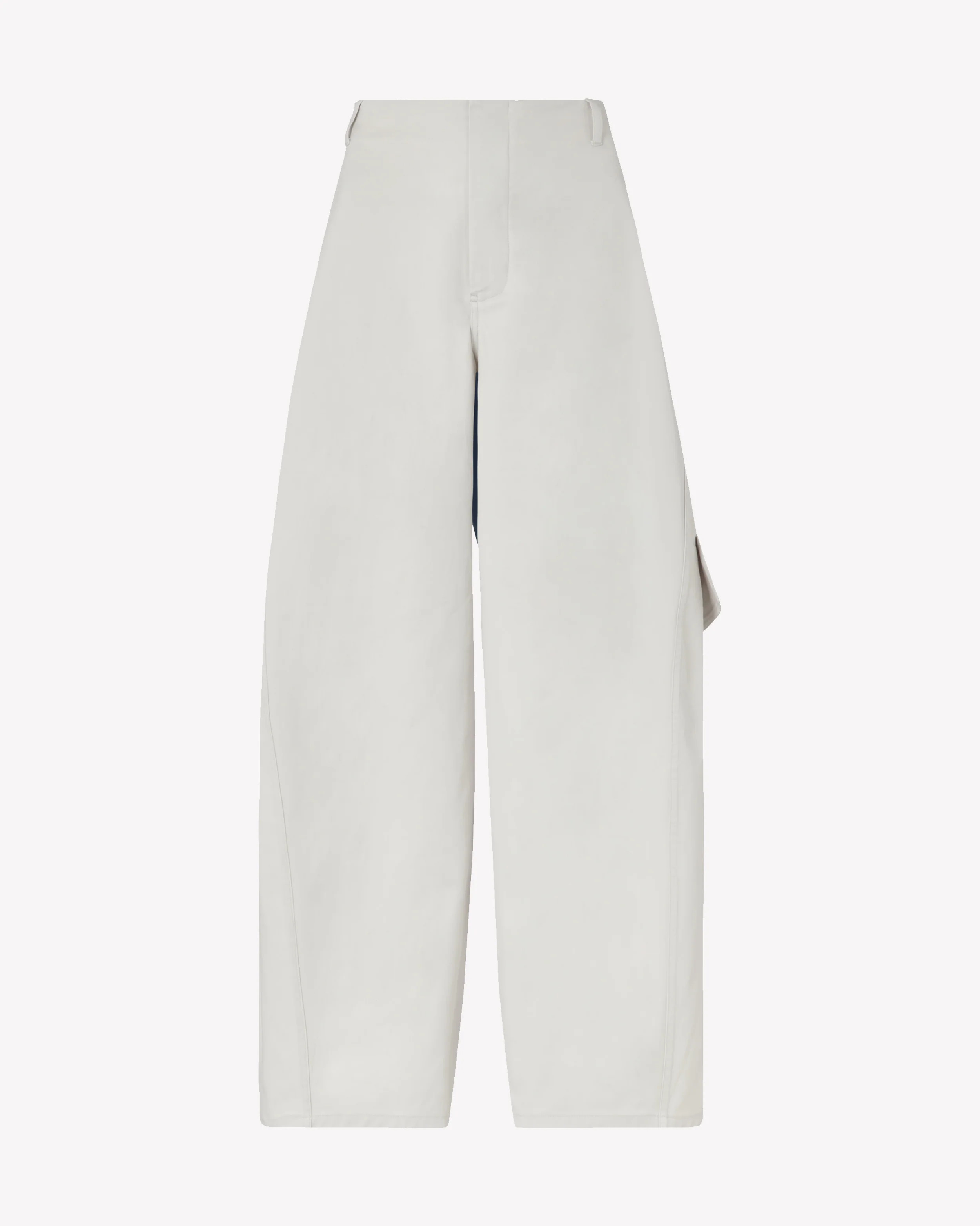 Women's Cotton Gabardine Barrel Leg Cargo Trouser in Grey| SBL | Serena Bute