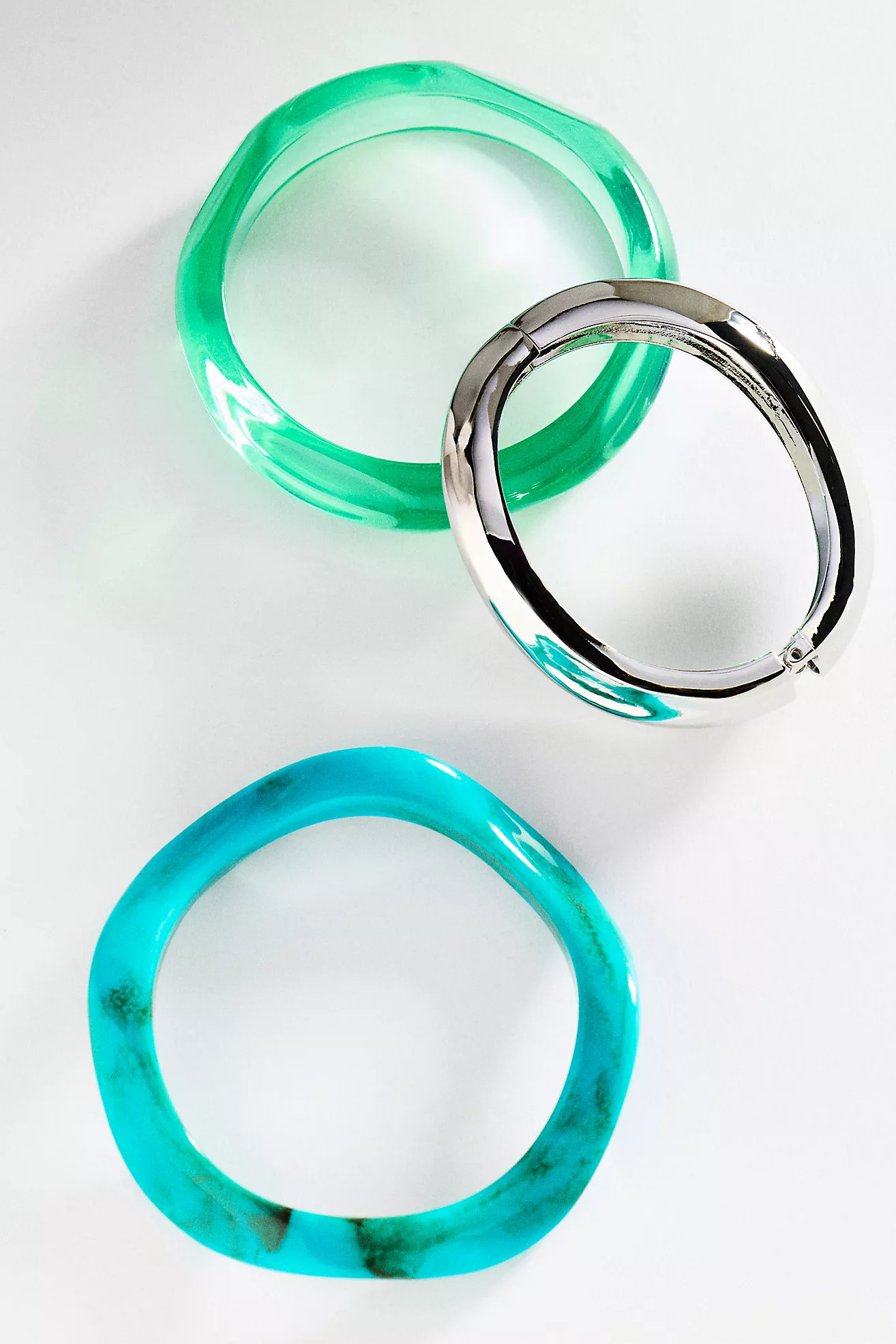 Wavy Bangle Bracelets, Set of 3 | Anthropologie (US)