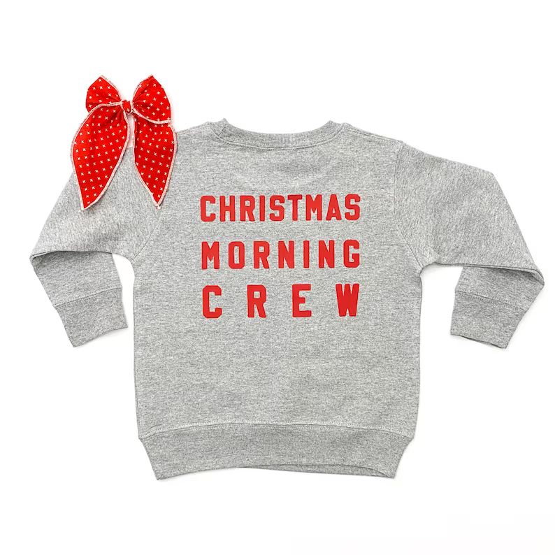 Christmas Morning Crew Child Sweatshirt Matching Family - Etsy | Etsy (US)