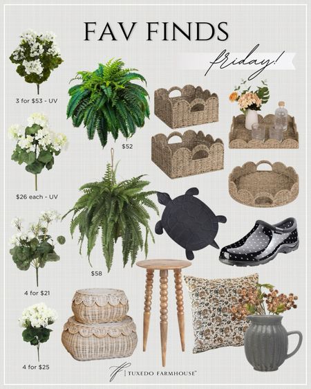 My favorite home decor and outdoor finds this week. I’m so excited about these faux outdoor plants!