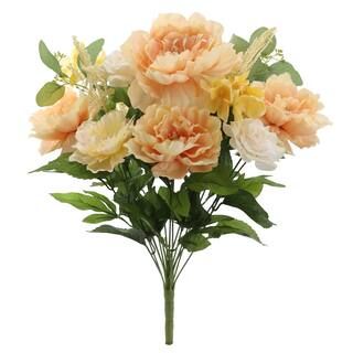 Peach, Cream & Yellow Peony, Hydrangea & Rose Bush by Ashland® | Michaels Stores