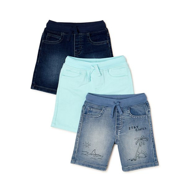 Garanimals Baby and Toddler Boys’ Denim Shorts Multipack, 3-Pack, Sizes 12M-5T - Walmart.com | Walmart (US)