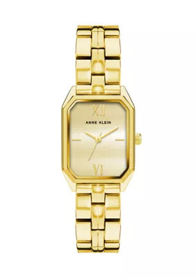 Anne Klein Women's Quartz Octagonal Gold Tone Alloy Metal Bracelet Watch | Belk