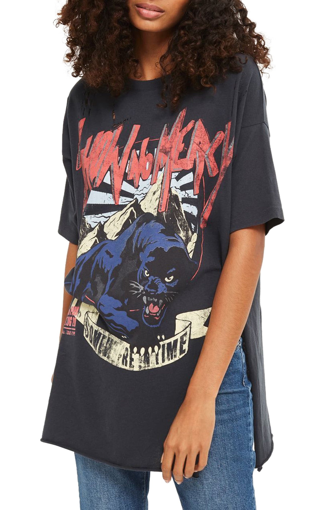Oversize Destroyed Rocker Tee | Nordstrom