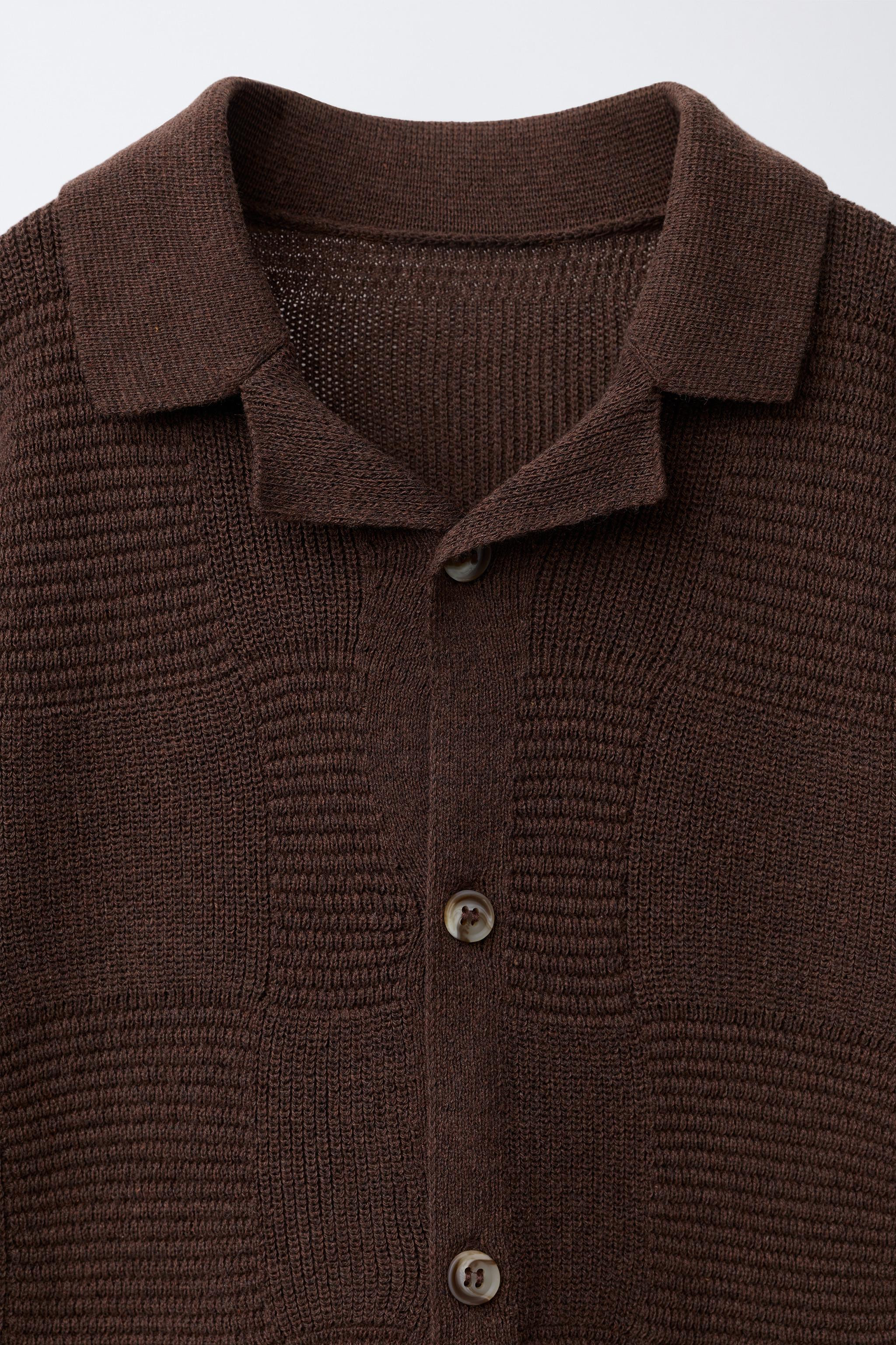 CROCHET KNIT SHIRT | Zara UK