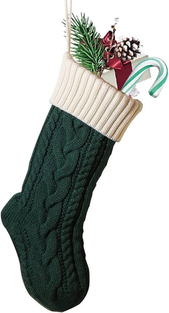 Nanou Christmas Stockings 18" Knitted Christmas Socks Family Holiday Decorations Great Big Stocki... | Amazon (US)
