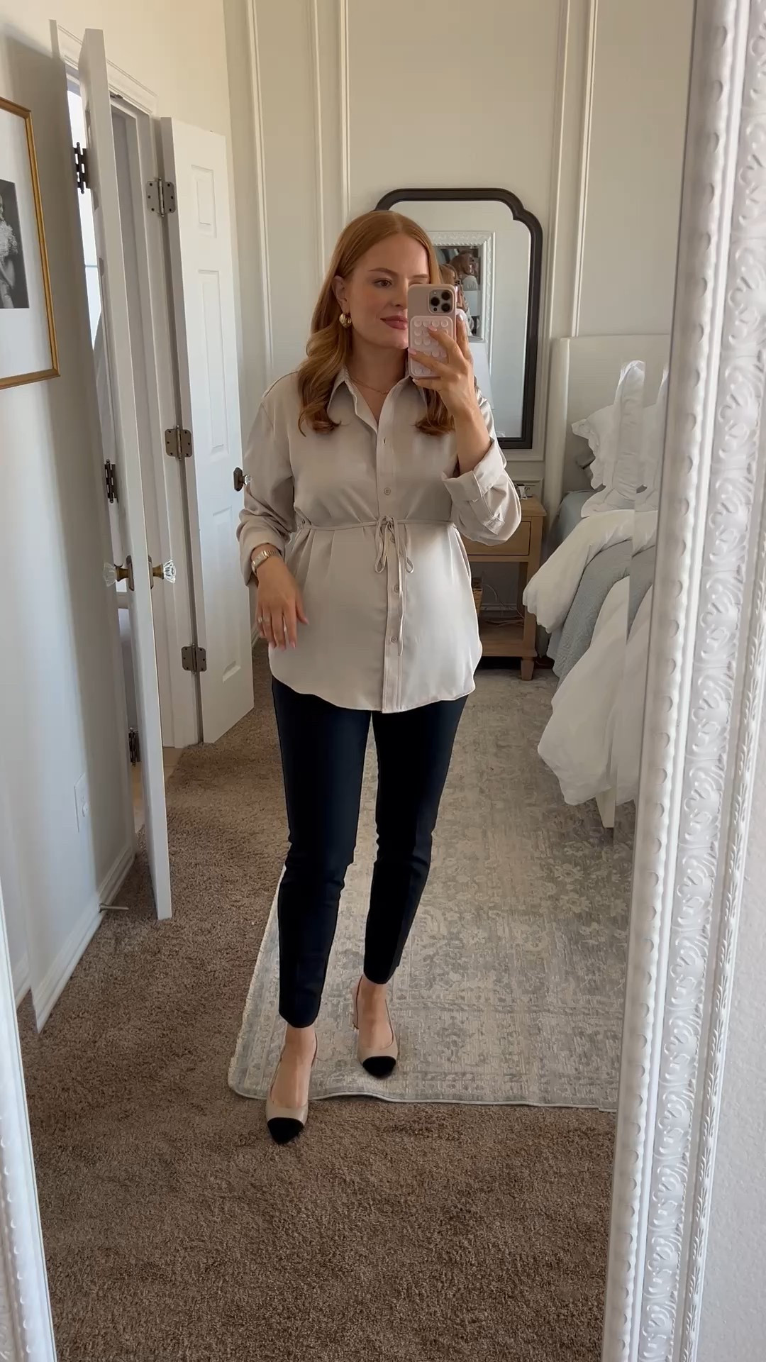 I’ve been so impressed with the quality and affordability of H&M’s maternity line! These black pants are a great workwear staple for pregnancy and I love this satin tie blouse. 🙌🏼

#LTKWorkwear #LTKWatchNow #LTKBump