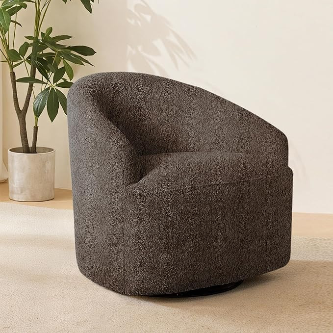 Ink+Ivy Bonn Swivel Accent Chair Cozy Plush Boucle Upholstered Barrel Chair for Living Room, Mode... | Amazon (US)