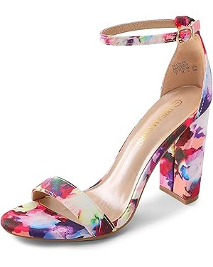 DREAM PAIRS Women's Hi-Chunk High Heel Pump Sandals | Amazon (US)