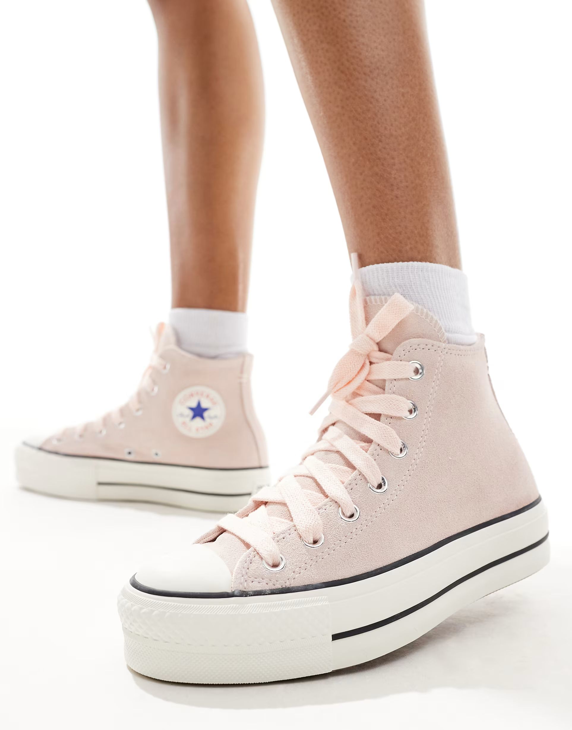 Converse Chuck Taylor All Star Hi Lift trainers in pink | ASOS | ASOS (Global)