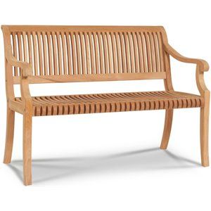 HiTeak Furniture Palm Teak Wooden Patio Bench in Natural | Cymax