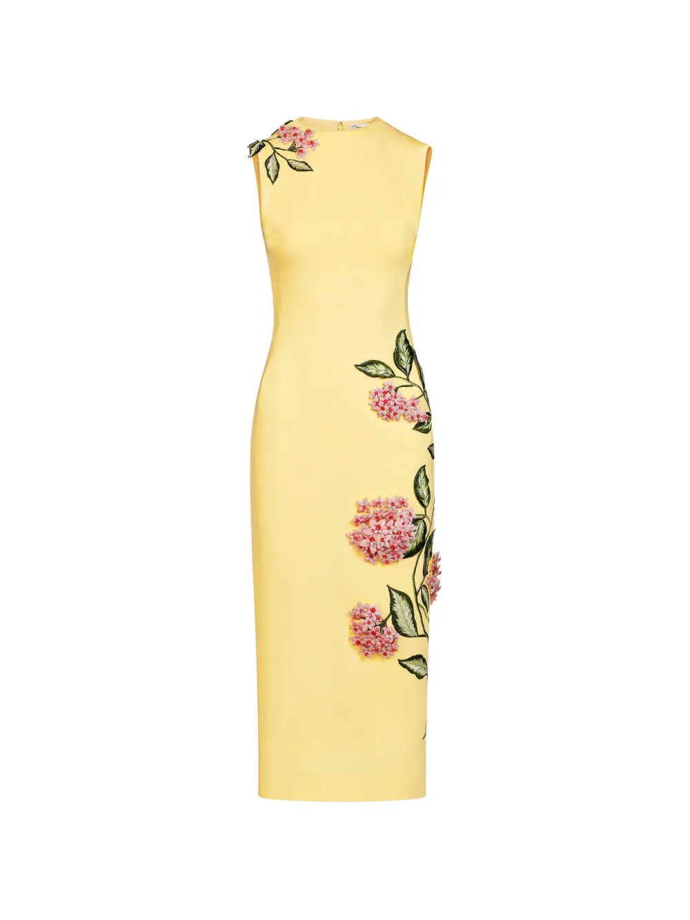 Oscar De La Renta Abito Midi Smanicato | Giallo | FARFETCH IT | Farfetch Global