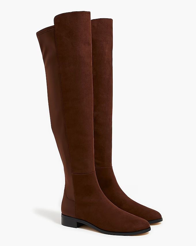 Sueded knee-high boots with stretch | J.Crew Factory