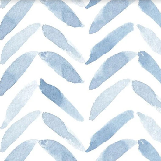 Parker Chevron Ocean Wallpaper Swatch | Cailini Coastal