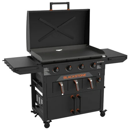 Blackstone Original 4-Burner 36" Natural Gas Cabinet Griddle with Air Fryer and Hood | Walmart (US)