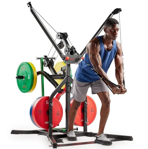 Sunny Health & Fitness Multifunctional All in One Pully Cable Home Gym ? Complete Functional Trainer Compact Workout System SF-HG92401 | Amazon (US)