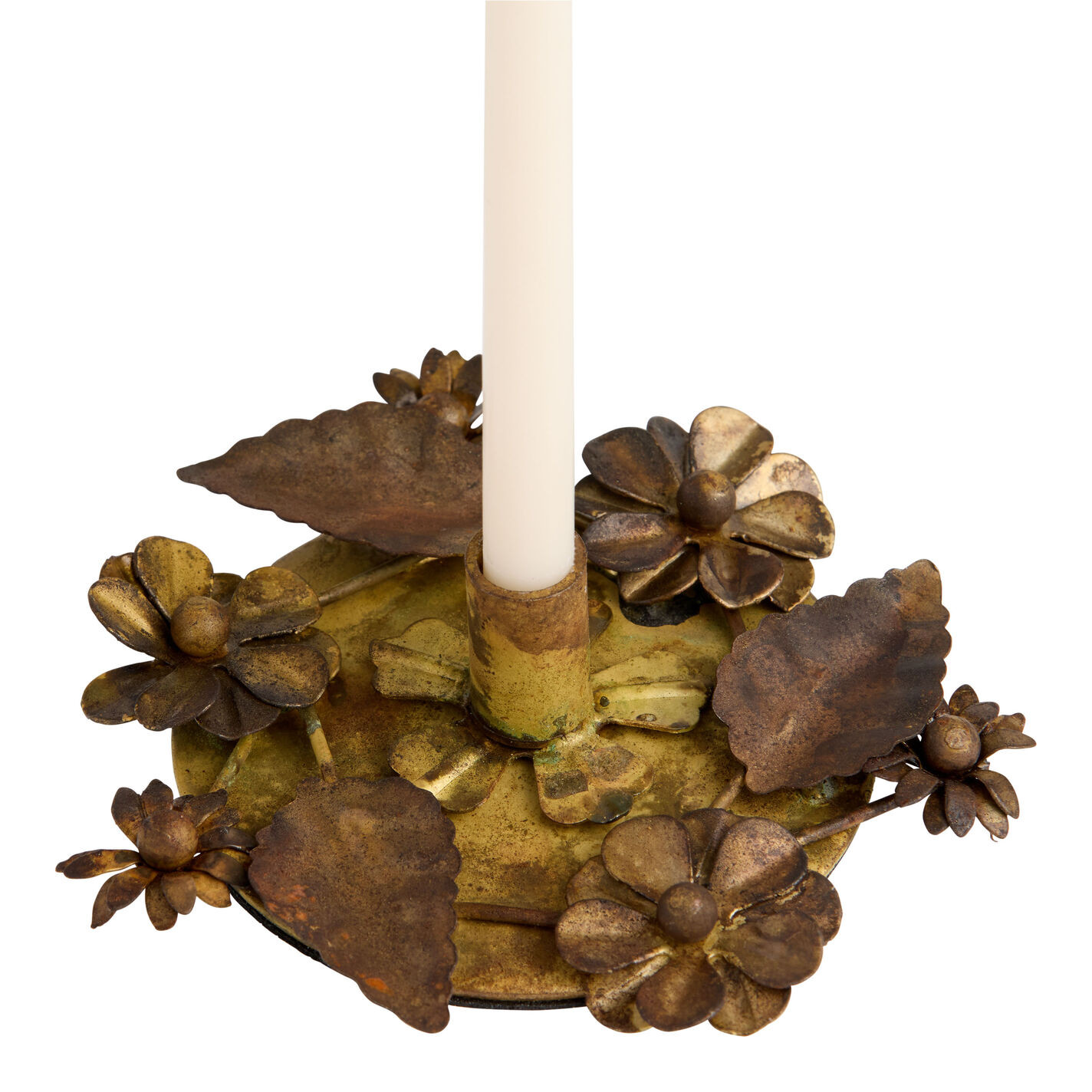 Gold Harvest Bouquet Mini Taper Candle Holder | World Market