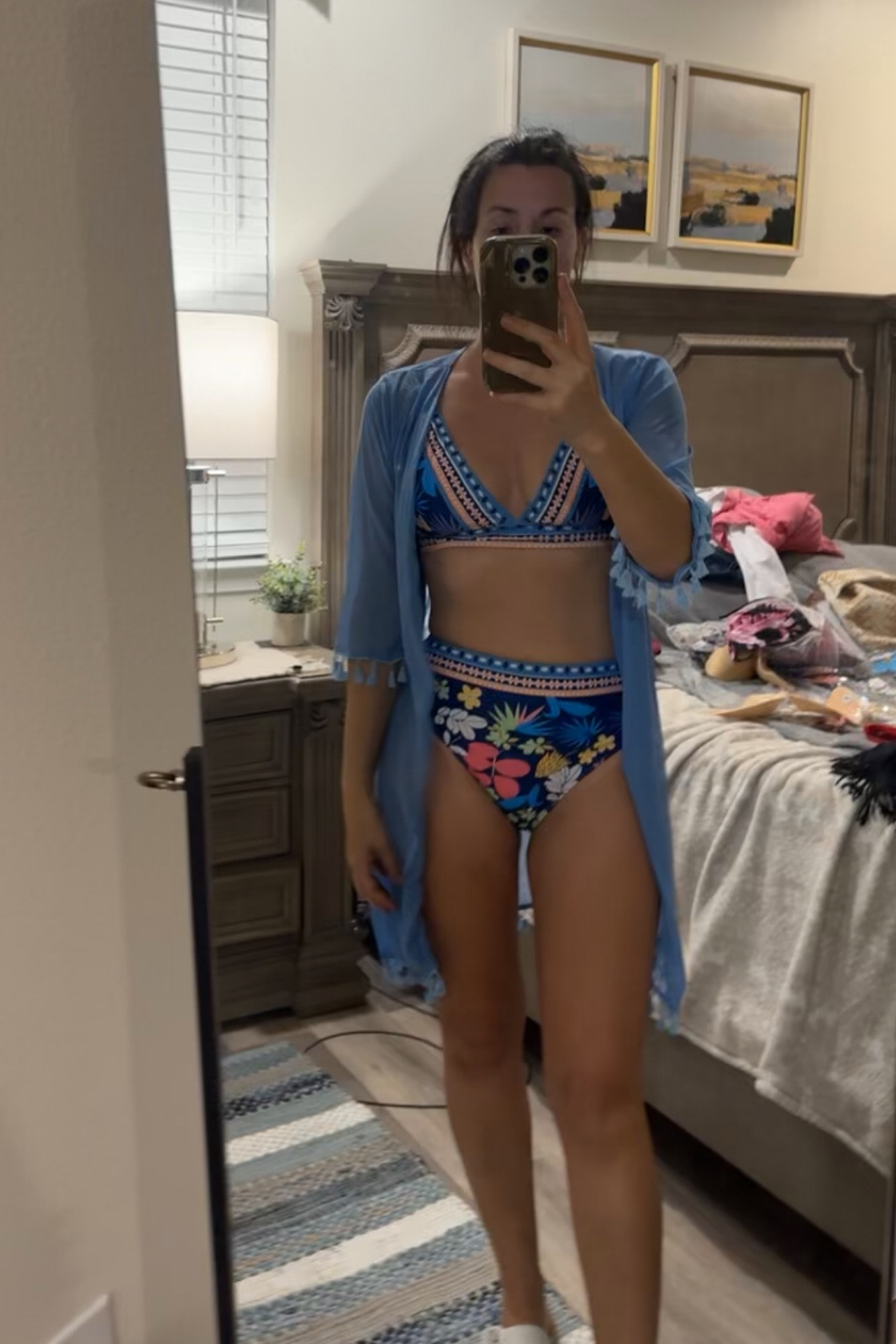 The kimono is beautiful and classy! If you decide to get the set with The swimsuit, size up if you need bigger bottoms, they offer coverage but can cut in a little tight at the waist. 

#LTKSeasonal #LTKtravel #LTKstyletip