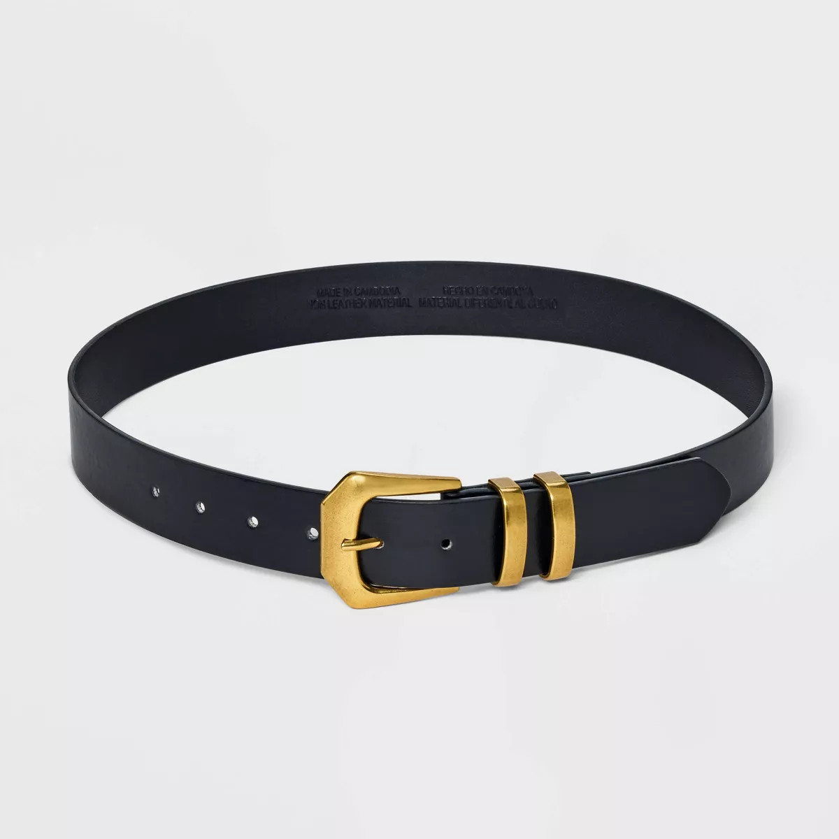 Women's Sculpted Metal Buckle Belt - Universal Thread™ Black | Target