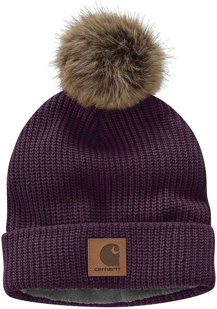 Carhartt Men's Knit Fleece Lined Pom Hat | Amazon (US)