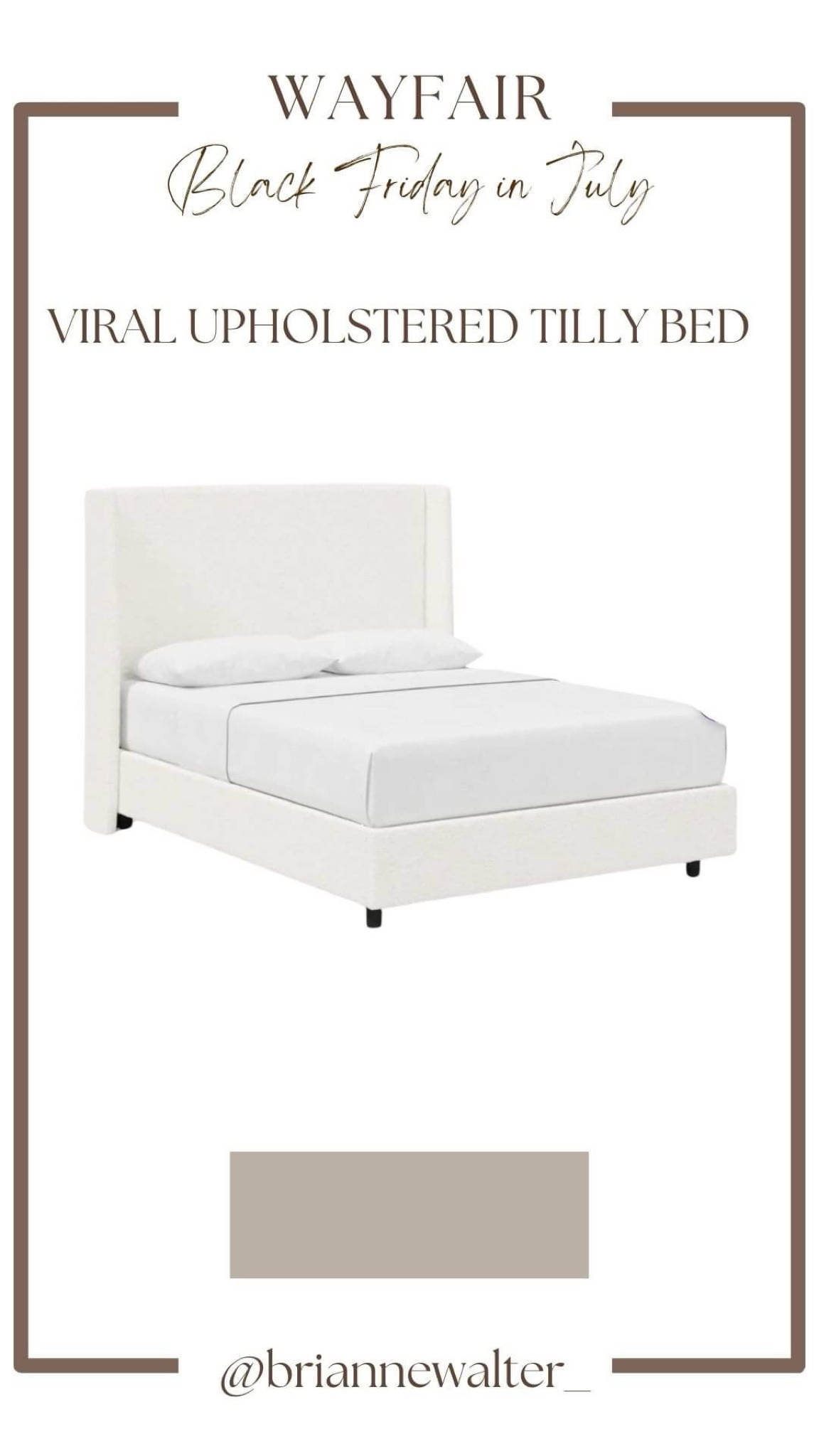 WAYFAIR BLACK FRIDAY SALE IN JULY
The viral Tilly bed is currently on major sale! If you’ve been eyeing her up, now is the time! She’s just as beautiful in person! 


Pretty and practical, wayfair finds, Black Friday sale, Tilly bed, viral, viral bed, upholstered bed, boucle bed, on sale, sale alert, boujee on a budget, boujie on a budget 

#LTKOver40 #LTKSaleAlert #LTKHome