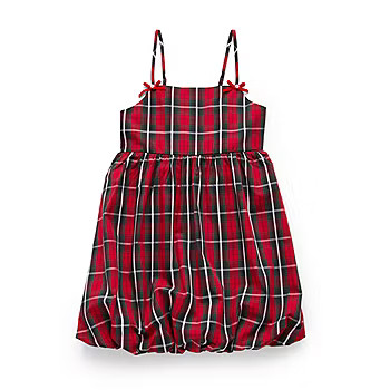 new!Jingle Ball Girls Sleeveless Plaid Empire Waist Dress | JCPenney