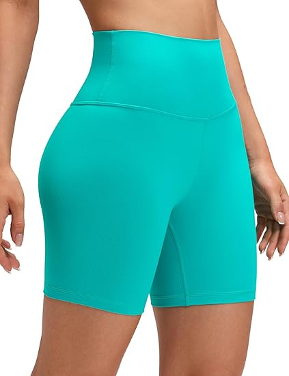CRZ YOGA ButterLuxe Biker Shorts 6" - High Waisted Workout Running Volleyball Spandex Yoga Womens | Amazon (US)